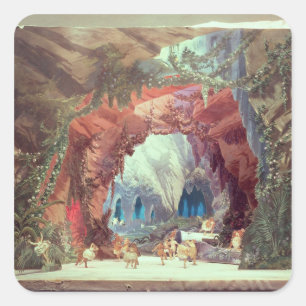 Sticker Carré Modèle d'étape pour l'opéra 'Tannhauser