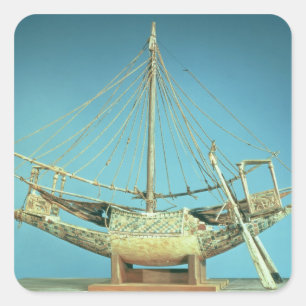 Sticker Carré Modèle d'un des bateaux du pharaon