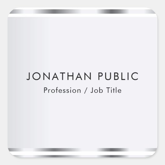 Sticker Carré Modèle élégant et élégant (Devant)