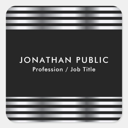Sticker Carré Modèle élégant et élégant (Devant)