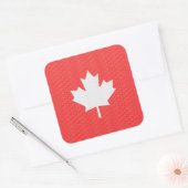 Sticker Carré Modèle Knit Maple Leaf Tricot Motif (Enveloppe)