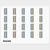 Sticker Carré Modèle Motif Victorian Blue (Feuille)
