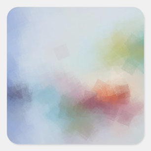 Sticker Carré Modèle personnalisé Moderne Abstrait Tendance Colo