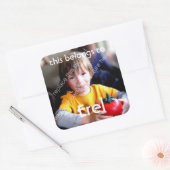 Sticker Carré Modèle pour Carré Photo Customisée Plaque (Enveloppe)