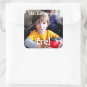 Sticker Carré Modèle pour Carré Photo Customisée Plaque (Sac)