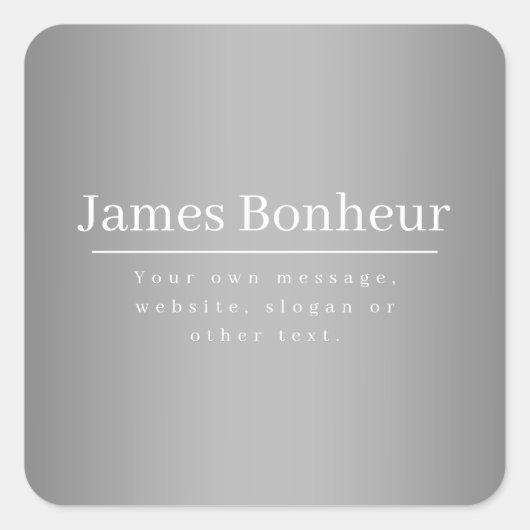 Sticker Carré Modèle promotionnel modifiable pour les entreprise (Devant)