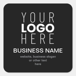 Sticker Carré Modèle promotionnel simple pour le logo de votre e