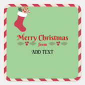 Sticker Carré MODÈLE sucre de canne (Devant)