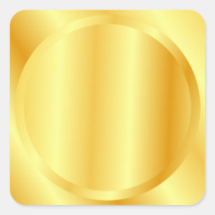 Sticker Carré Modèle vierge à l'aspect métallisé or faux personn