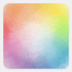 Sticker Carré Modèle vierge coloré personnalisé bleu violet vert