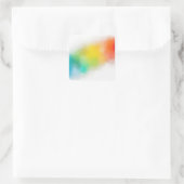 Sticker Carré Modèle vierge d'art abstrait moderne rouge jaune (Sac)