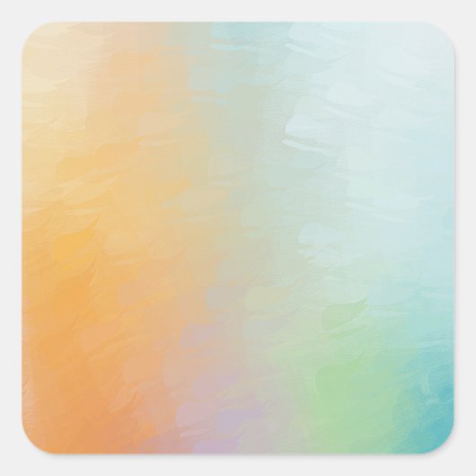 Sticker Carré Modèle vierge d'art abstrait rose rouge jaune bleu (Devant)