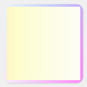 Sticker Carré Modèle vierge jaune et violet, do-it-yourself text