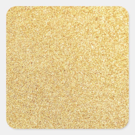 Sticker Carré Modèle vierge pailleté or Moderne Élégant Tendance (Devant)