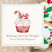 Sticker Carré Modern Baking Spirits Bright Cute Cupcake Food