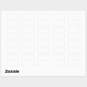 Sticker Carré Modern Elegant Plain Simple Professional Name (Feuille)