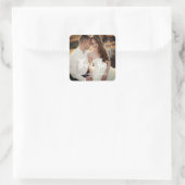 Sticker Carré Modern elegant wedding photo handwriting (Sac)