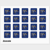Sticker Carré Modern Graduation Party Photo Display (Feuille)