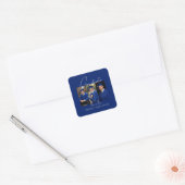 Sticker Carré Modern Graduation Party Photo Display (Enveloppe)