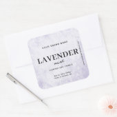 Sticker Carré Modern Lavender Rustic Label (Enveloppe)