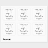 Sticker Carré Modern Minimalist Editable Candle Label Template (Feuille)