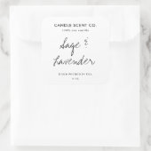Sticker Carré Modern Minimalist Editable Candle Label Template (Sac)