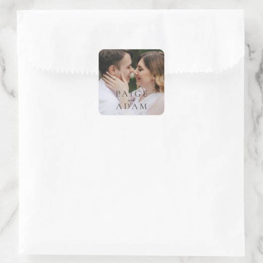Sticker Carré Modern Photo Editorial Wedding (Sac)