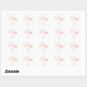 Sticker Carré Modern Pink Gold 2026 Grad (Feuille)