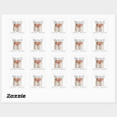 Sticker Carré Modern simple twin photo two cute birth (Feuille)