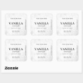 Sticker Carré Modern White Rustic Label (Feuille)