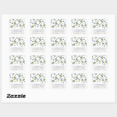 Sticker Carré moderne chic Blueberries (Feuille)
