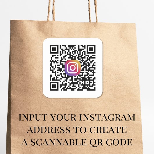 Sticker Carré Moderne Créez votre code QR Instagram