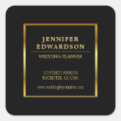 Sticker Carré Moderne élégant produit noir or professionnel (Devant)