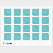 Sticker Carré Moderne et simple bleu aqua (Feuille)