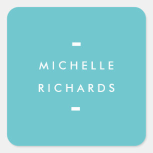 Sticker Carré Moderne et simple bleu aqua