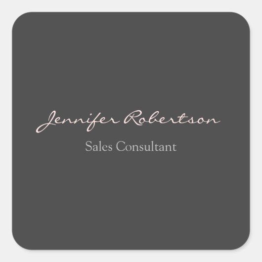 Sticker Carré Moderne Gris Misty Rose Plain unique (Devant)