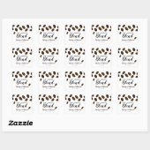 Sticker Carré Moderne Le Mariage De Café Mixte Parfait (Feuille)