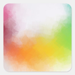 Sticker Carré Moderne Modèle Vierge d'Art Abstrait Rose Rouge Ja