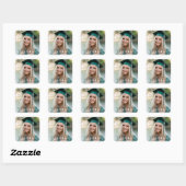 Sticker Carré Moderne Photo Elegant Graduation (Feuille)