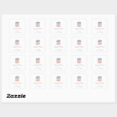 Sticker Carré Moderne Simple Chic Joyeux voeux d'anniversaire (Feuille)
