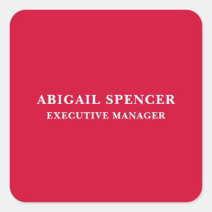 Sticker Carré Moderne Simple Élégant Cerise Rouge Professionnel