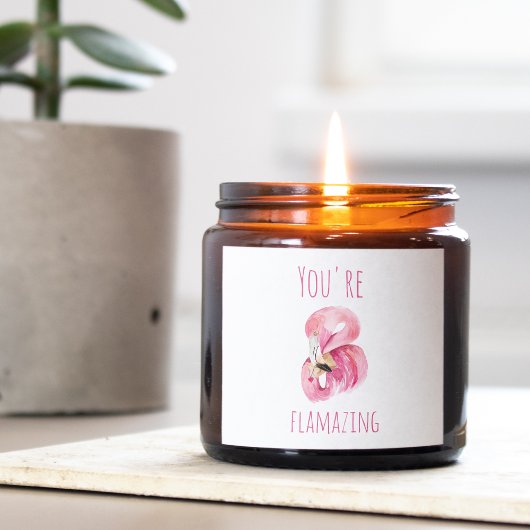 Sticker Carré Moderne Vous Flamazirez Beauté Flamant rose rose