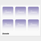 Sticker Carré (Modifiable) Ombre couleur violet clair et votre t (Feuille)