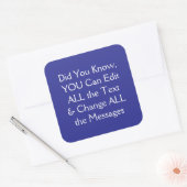 Sticker Carré Modifier le texte (Enveloppe)