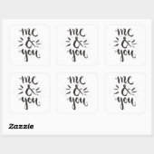 Sticker Carré Moi Et Toi (Feuille)