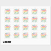 Sticker Carré Moins réfléchir, plus vivre (Feuille)