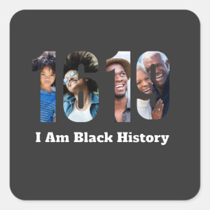 Sticker Carré Mois de l'histoire des Noirs 1619 Photo personnali