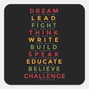 Sticker Carré Mois de l'histoire noire