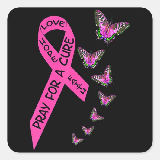 Sticker Carré Mois de sensibilisation au cancer du sein Femmes B (Devant)