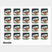 Sticker Carré Mois des colibris (Feuille)